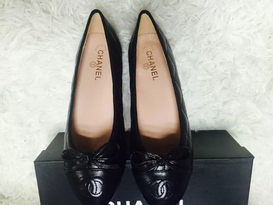 CHANEL Shallow mouth flat shoes Women--120